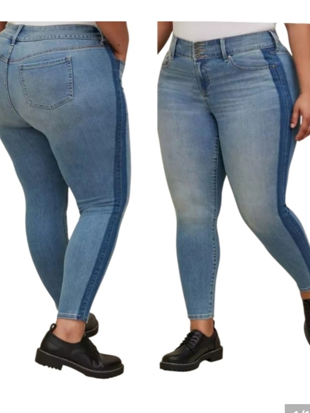 Torrid Jegging Skinny Super Soft Jean Side Stripe Salt Marsh Stripe 20‎